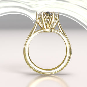 CUSTOM SOLITAIRE DIAMOND ENAGEMENT RING