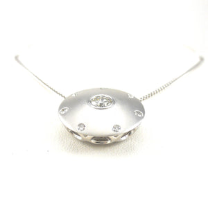 diamond pendant necklace in white gold for sale