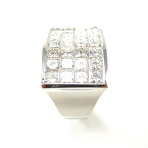 custom Invisible set diamond ring