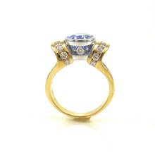 Load image into Gallery viewer, custom two toned sapphire and diamond ring