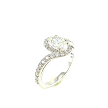 Load image into Gallery viewer, custom engagement ring prong center halo diamond accents