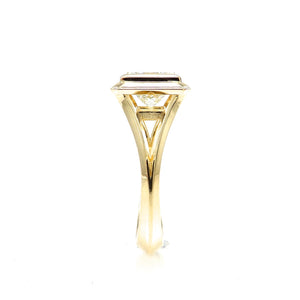 custom bezel set diamond solitaire engagement ring
