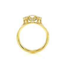 Load image into Gallery viewer, three stone diamond custom engagement ring