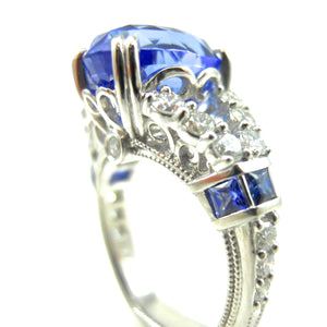 custom 9ct Ceylon Sapphire Ring
