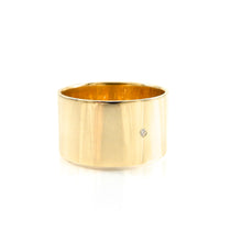 Load image into Gallery viewer, wide yellow-gold wedding ring