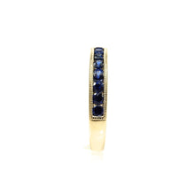 Load image into Gallery viewer, sapphire band .79ct in 14k yellow-gold