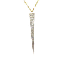Load image into Gallery viewer, Pave Diamond Elongated Triangle Necklace
