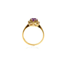 Load image into Gallery viewer, custom 14k yellow-gold amethyst ring