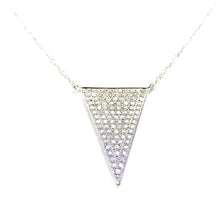 Load image into Gallery viewer, Pave Diamond Triangle Necklace