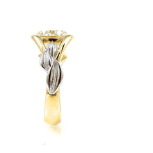 Load image into Gallery viewer, Custom Tulip Diamond Ring 18k in yellow-gold mounting