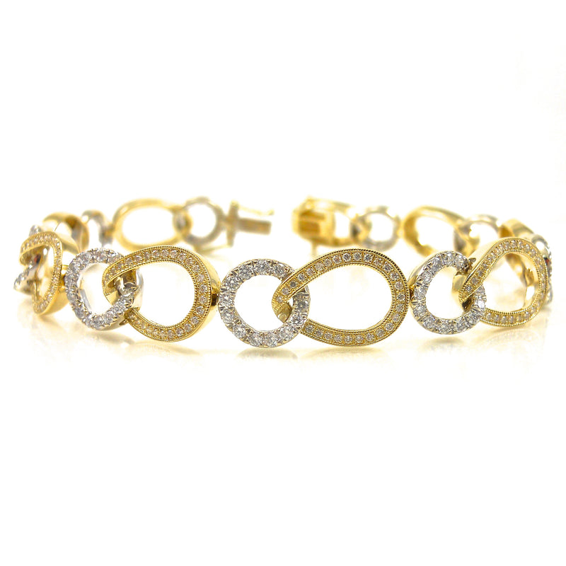 14k white and yellow-gold bracelet