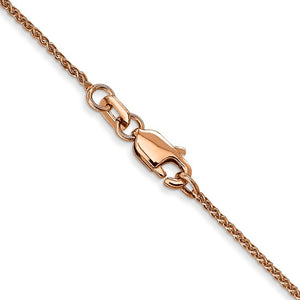 Rose Gold Wheat Chain 1mm