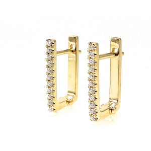 Small Rectangular Diamond Hoops