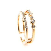 Load image into Gallery viewer, Diamond Double Ring