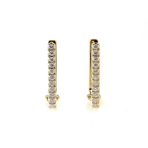 Small Rectangular Diamond Hoops