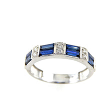 Load image into Gallery viewer, Sapphire and Diamond Band
