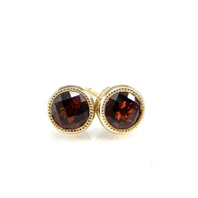 Load image into Gallery viewer, Milgrain Bezel Set Stud Earrings