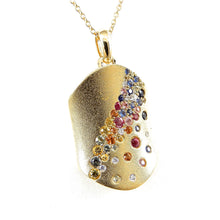 Load image into Gallery viewer, Confetti Collection Multi Colored Tag Necklace