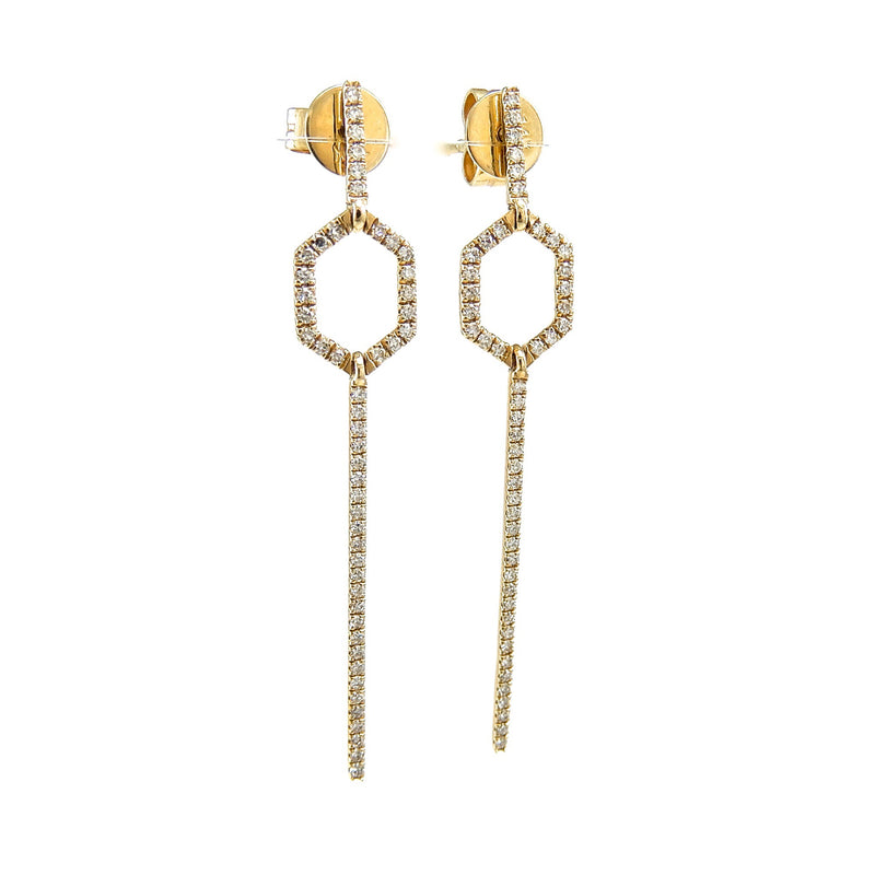 Hexagon Dangle Earrings