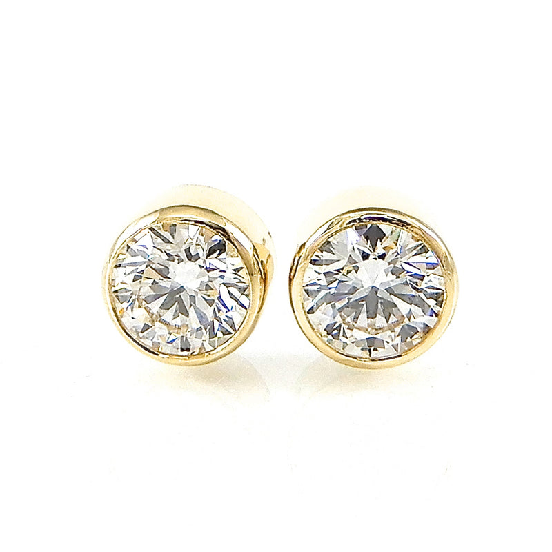 Bezel Set Diamond Studs