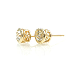 Load image into Gallery viewer, Gallery Bezel Set Stud Earrings