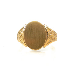 Load image into Gallery viewer, Estate Signet Yellow Gold Ring