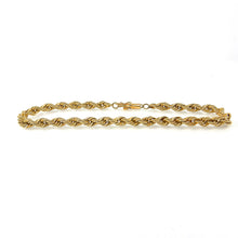 Load image into Gallery viewer, Estate Yellow Gold Rope Chain Bracelet 8.5&quot; 4.31mm