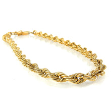Load image into Gallery viewer, Estate Yellow Gold Rope Chain Bracelet 8.5&quot; 4.31mm