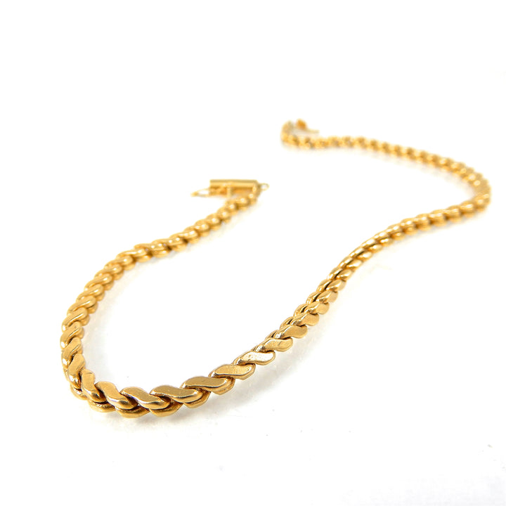 Estate Yellow Gold S Link Bracelet 9