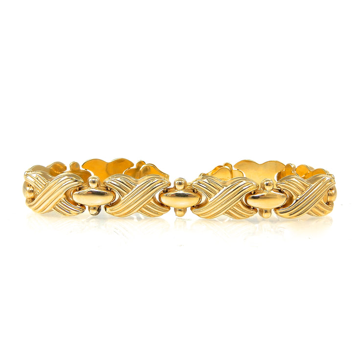 Estate Textured X Link Bracelet