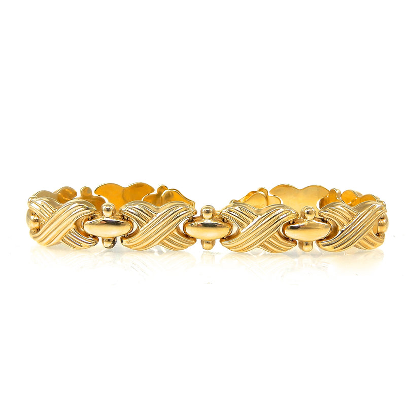 Estate Textured X Link Bracelet
