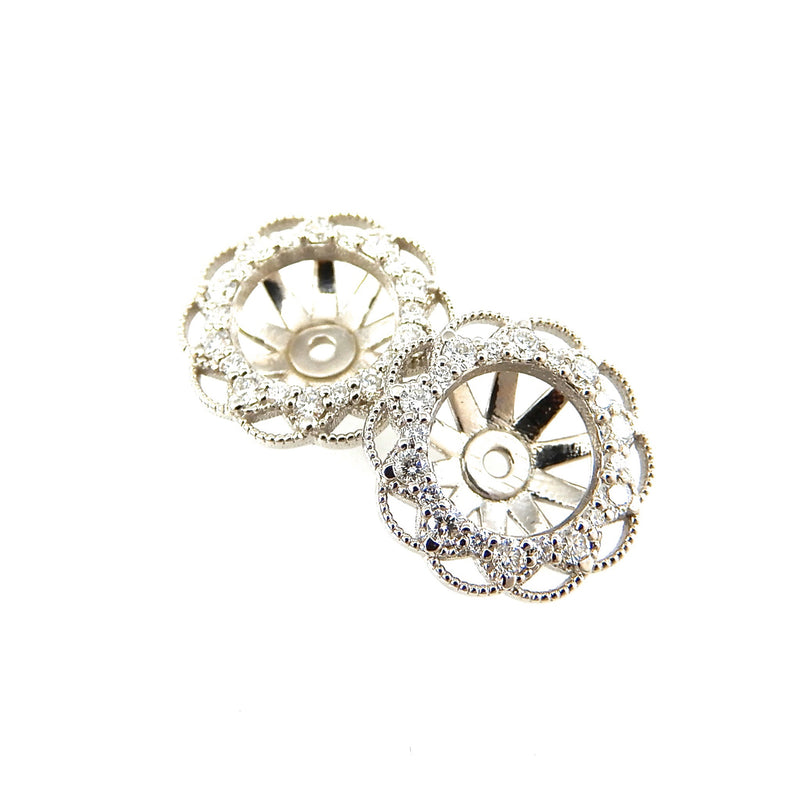 Diamond Halo Earring Jackets
