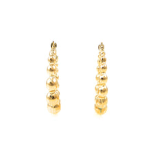 Load image into Gallery viewer, Estate Bubble Yellow Gold Hoops