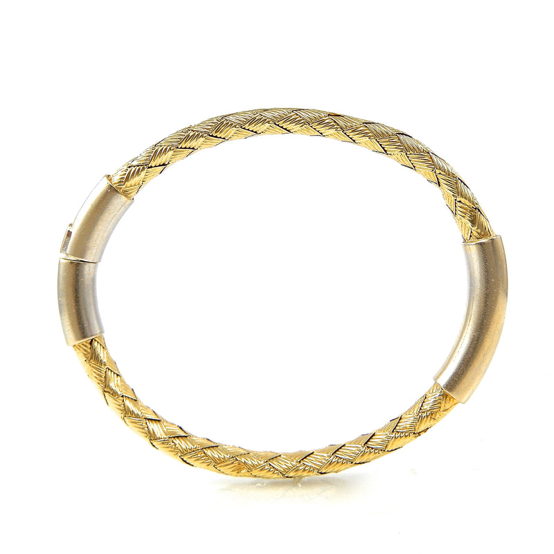 Estate Woven Yellow Gold Wire Bracelet