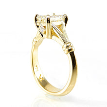Load image into Gallery viewer, Emerald Cut Solitaire with Split Shank Wedding Set