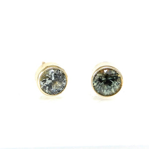 Bezel Set Montana Sapphire Stud Earrings