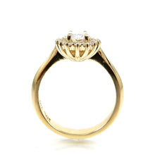 Load image into Gallery viewer, Oval Cut Center Stone with Diamond Halo