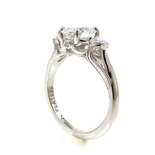 Load image into Gallery viewer, Oval Diamond with Round Side Stones Engagement Ring