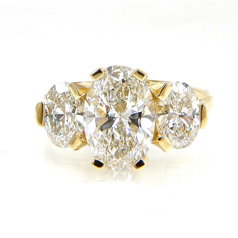 Oval Three Stone Engagement Ring