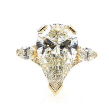 Load image into Gallery viewer, Pear Cut Diamond with Marquis Accent Stones Engagement Ring