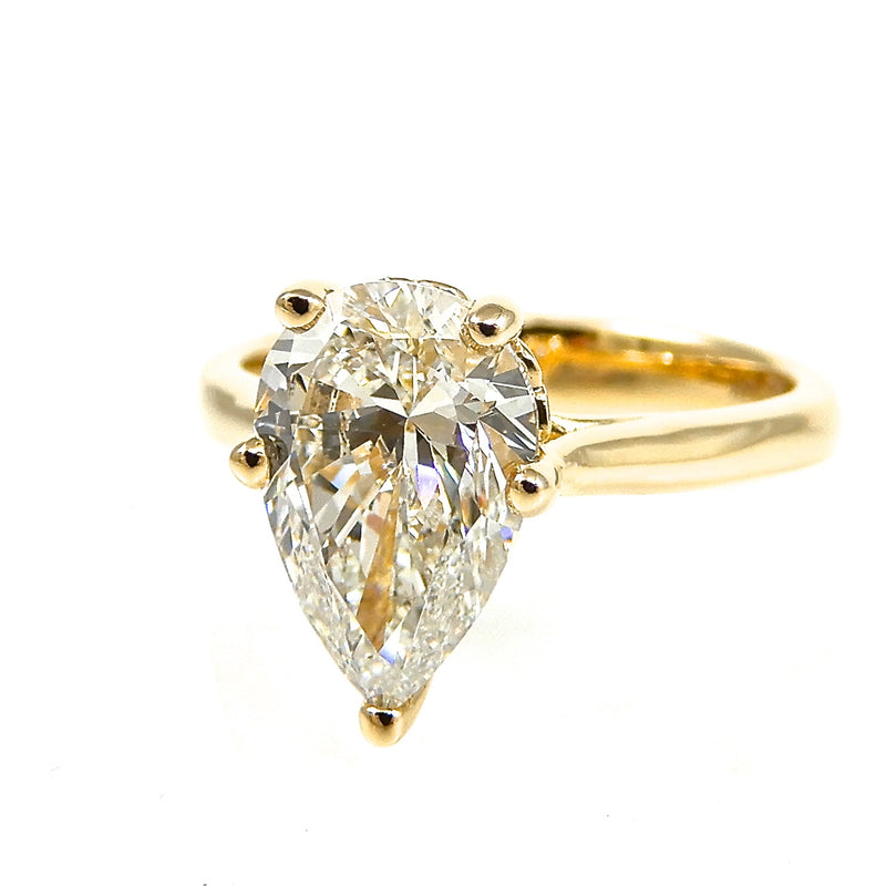 Pear Shaped Solitaire Engagement Ring