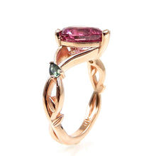 Load image into Gallery viewer, Pink Pear Shaped Sapphire Engagement Ring
