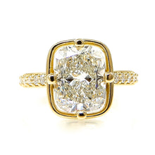 Load image into Gallery viewer, Radiant Cut with Floating Halo Engagement Ring