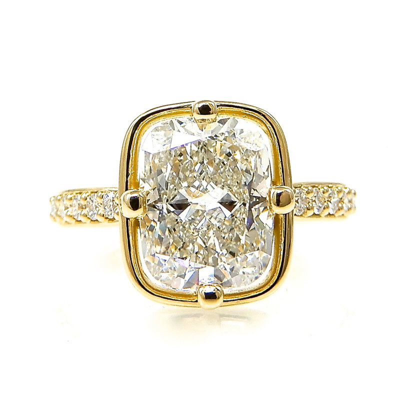 Radiant Cut with Floating Halo Engagement Ring