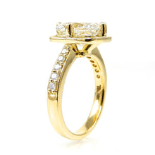 Load image into Gallery viewer, Radiant Cut with Floating Halo Engagement Ring