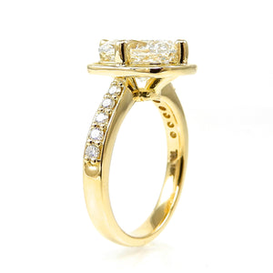 Radiant Cut with Floating Halo Engagement Ring