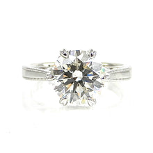 Load image into Gallery viewer, Round Diamond Solitaire Euro Shank Engagement Ring