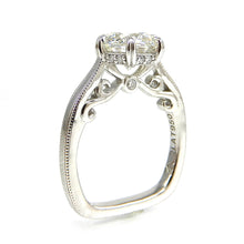 Load image into Gallery viewer, Round Diamond Solitaire Euro Shank Engagement Ring