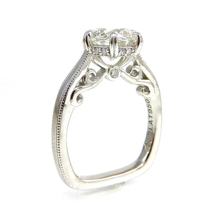 Round Diamond Solitaire Euro Shank Engagement Ring