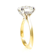 Load image into Gallery viewer, Round Diamond Solitaire with Hidden Halo Engagement Ring